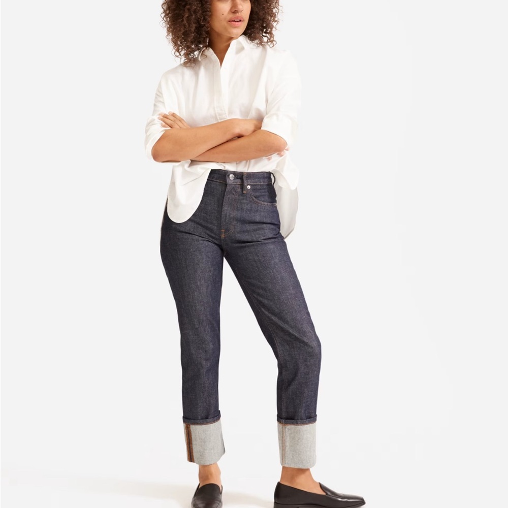 Everlane High Rise Straight Jeans Size 28
